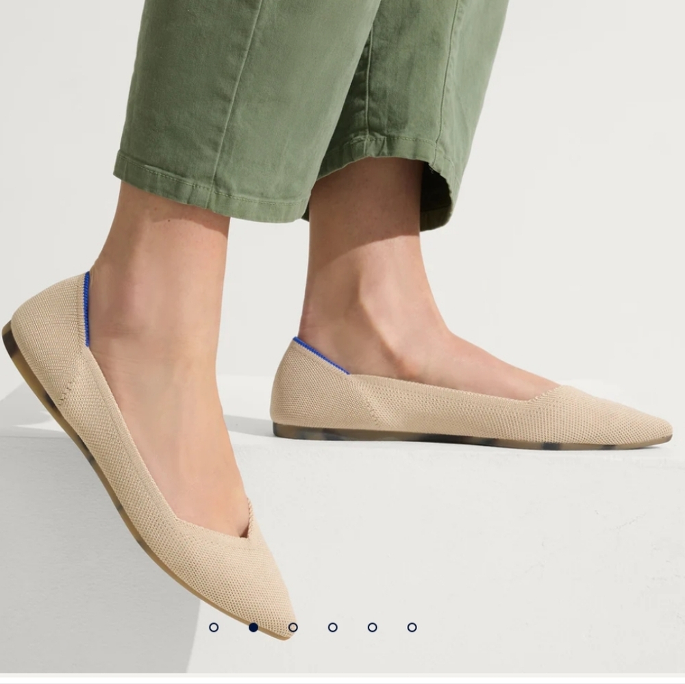 Rothy's The Point In Ecru Tan Women's Flats